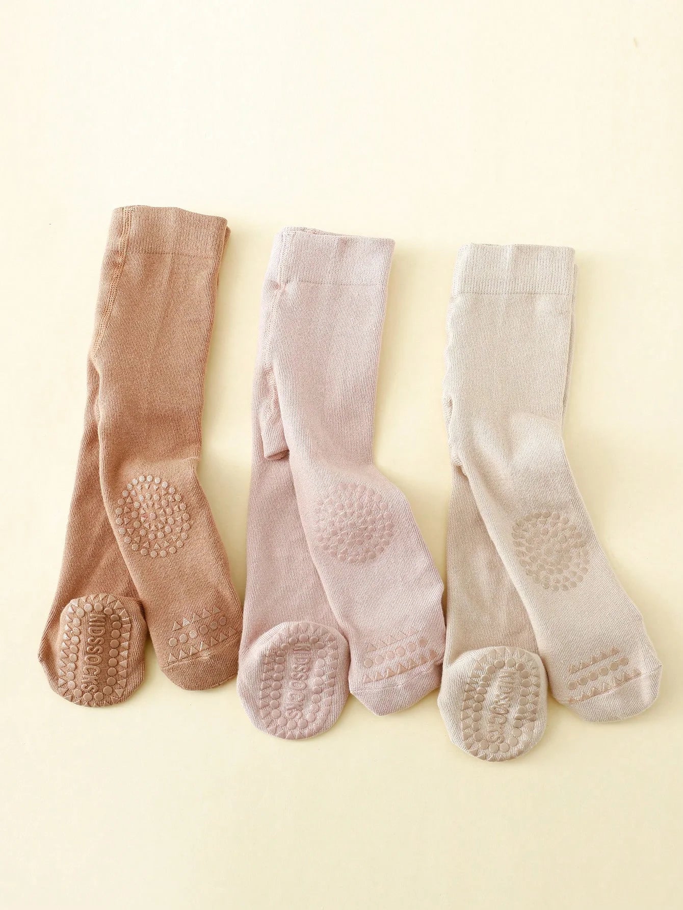 3 Pairs Toddler Anti-Slip Pantyhose, Soft Breathable Infant Crawling Socks for 0-48 Months Baby Girls and Boys Spring and Autumn