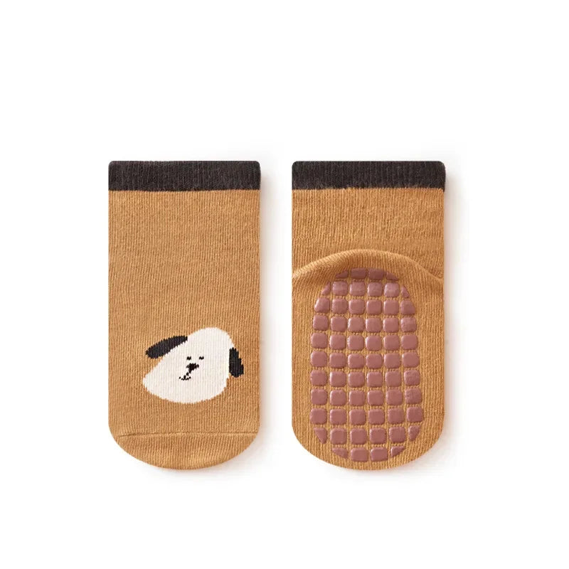Spring Autumn Sock Baby Boys Girls Anti-Slip Floor Socks Infant Kids Trampoline Shoes Children School Sports Mid Calf Long Socks