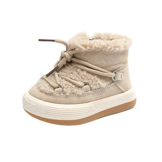 2022 New Winter Baby Boots Warm Plush Rubber Sole Toddler Kids Sneakers Infant Shoes Fashion Little Boys Girls Boots