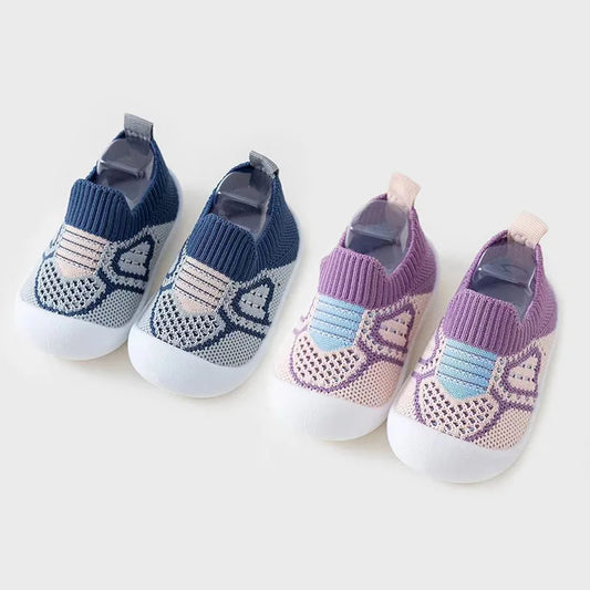 1 Pair of Cute Soft-Soled Non-Slip Shoes and Socks for All Seasons, Suitable for Daily Casual Wear for Male and Female Babies