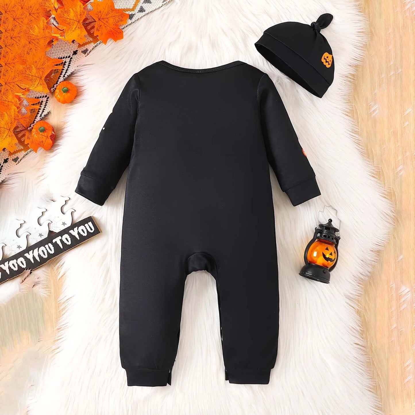 Toddlers Boys Clothes Baby Boys Girls Skeleton Halloween Costume Jumpsuit Pumpkin Romper Outfits With Hat Boys Cardigan Bodysuit
