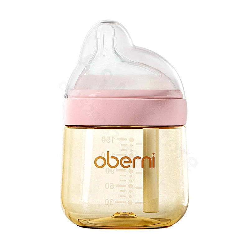 Anti-flatulence newborn glass bottle / wide mouth eccentric nipple anti-breastfeeding bottle / 150ML210ML glass bottle