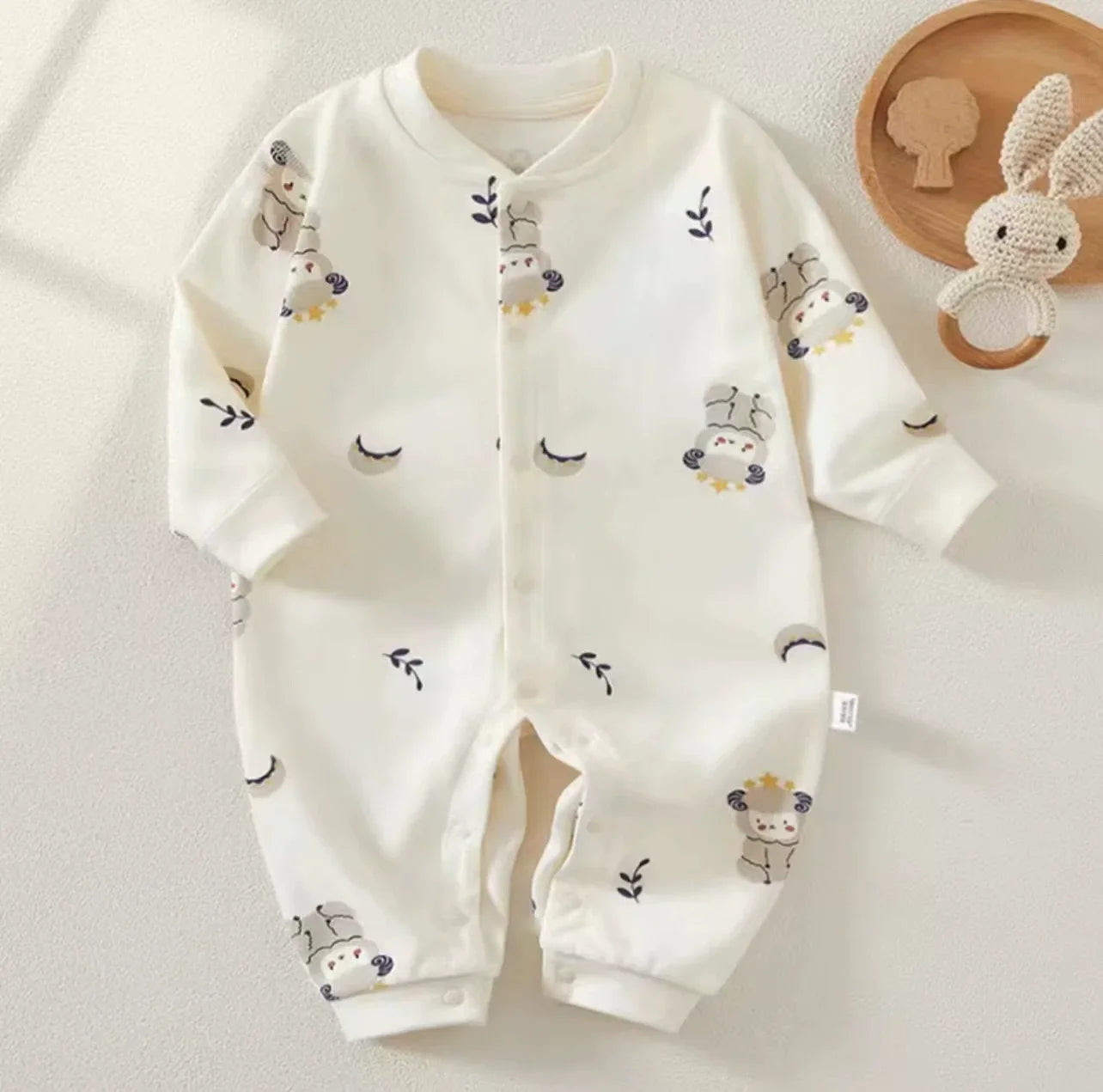 Autumn Baby Clothes Bodysuit&One Pieces Boys Girls Newborn Rompers Solid Color 100 Cotton 0-24M Long Sleeve Loungewear Outfit