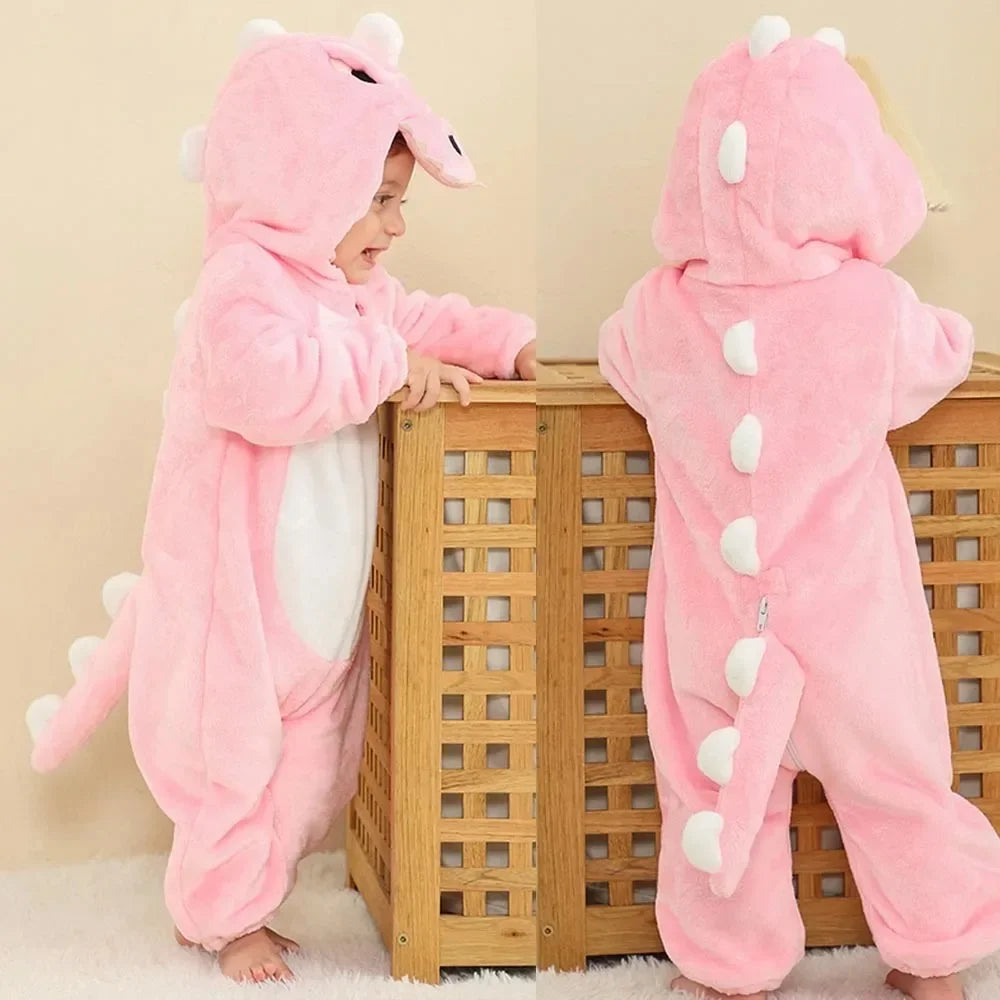 Newborn Kids Monkey Kigurumi Pajamas Winter Thick Baby Blanket Slppers Toddler Infant Clothes Hooded Animal Pyjamas Sleepwear