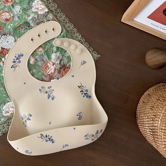 Baby Silicone Bib Waterproof Infant Bibs Fashionable Newborn Feeding Cloth Toddle Bibs Adjustable Saliva Towel For Boys Girls