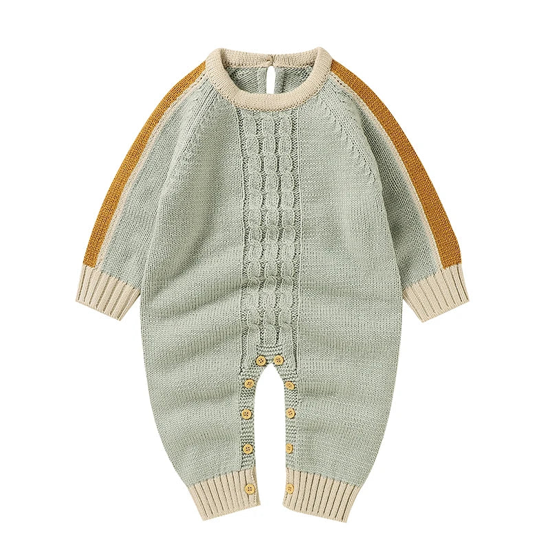 0-24M Newborn Baby Romper Shoes Gloves Set Knit Girl Boy Jumpsuit Boot Mitten Solid Toddler Infant Long Sleeve Knit Clothing