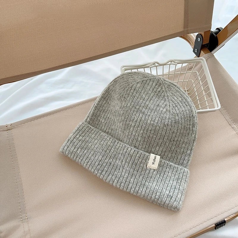 Kids Knitted Beanie Korean Style Wool Blend Baby Winter Warm Cap Boys Girls Fashion Pullover Unisex Thermal