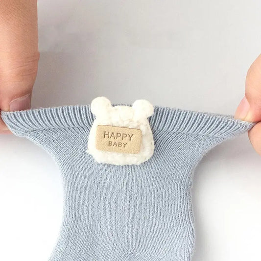 3Pairs/Lot Warm Winter Baby Socks Cute Soft Newborn Baby Girl Boy Thicken Terry Socks Cartoon Rabbit Bear Floor Sock