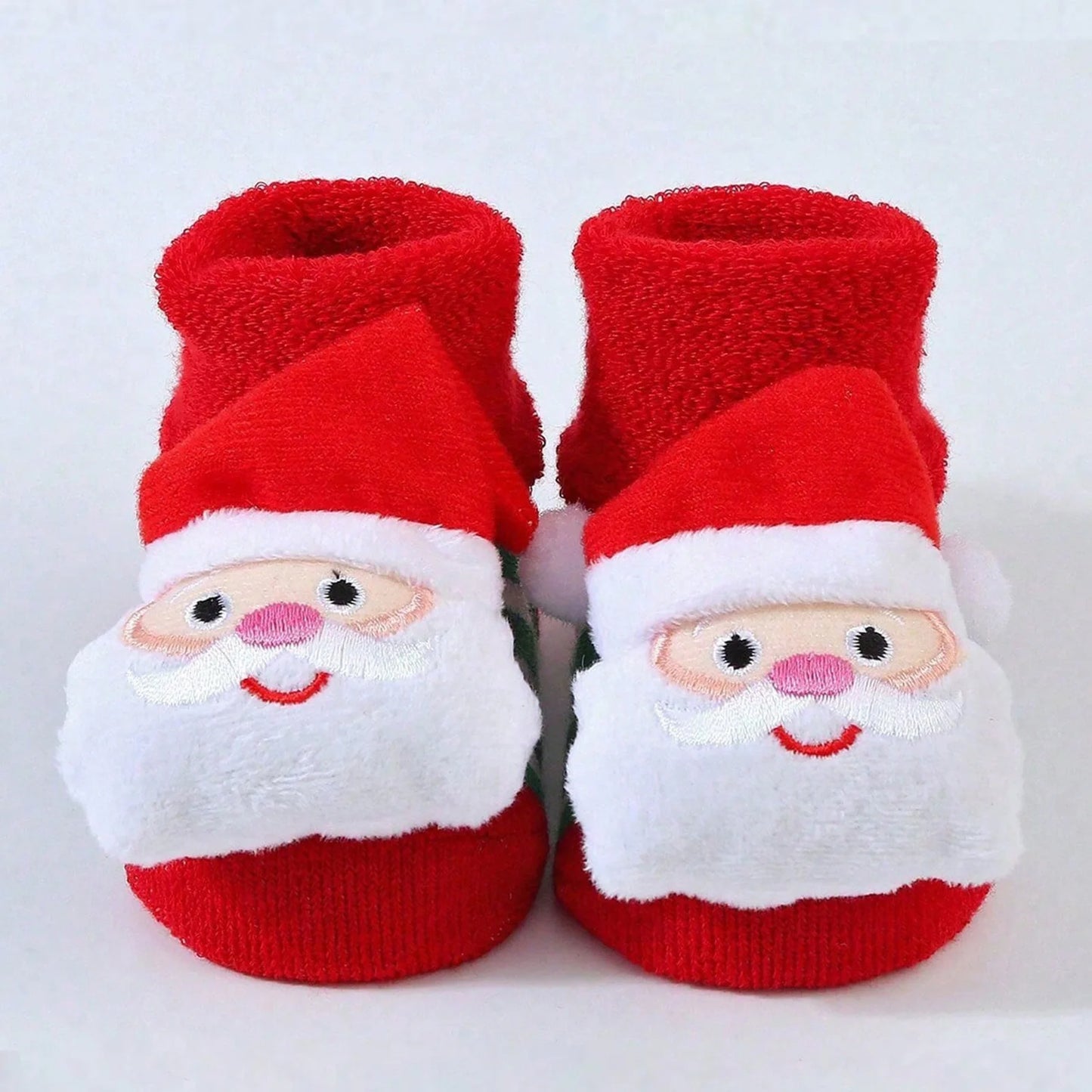 Cute Santa Claus Doll Knitted Baby Socks Newborn Toddler Soft Snowman Deer Warm Floor Socks Girls Infant Boys Mid Socks New