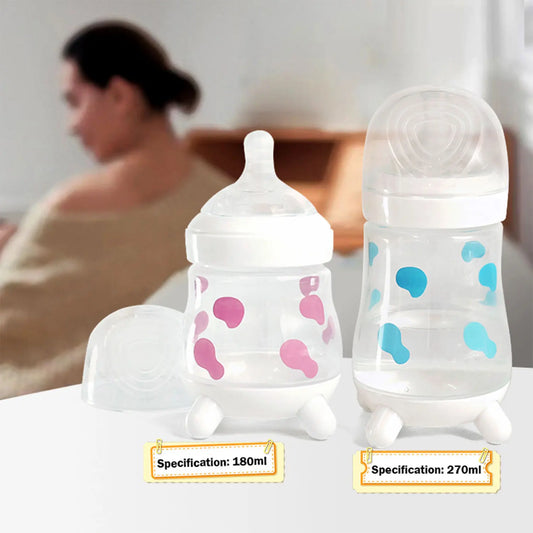 Cow Newborn Bottle 180ML/270ML Baby Bottle PP Bottle Anti-flatulence Bottle BPA Free Bottle Cute Cow Shape