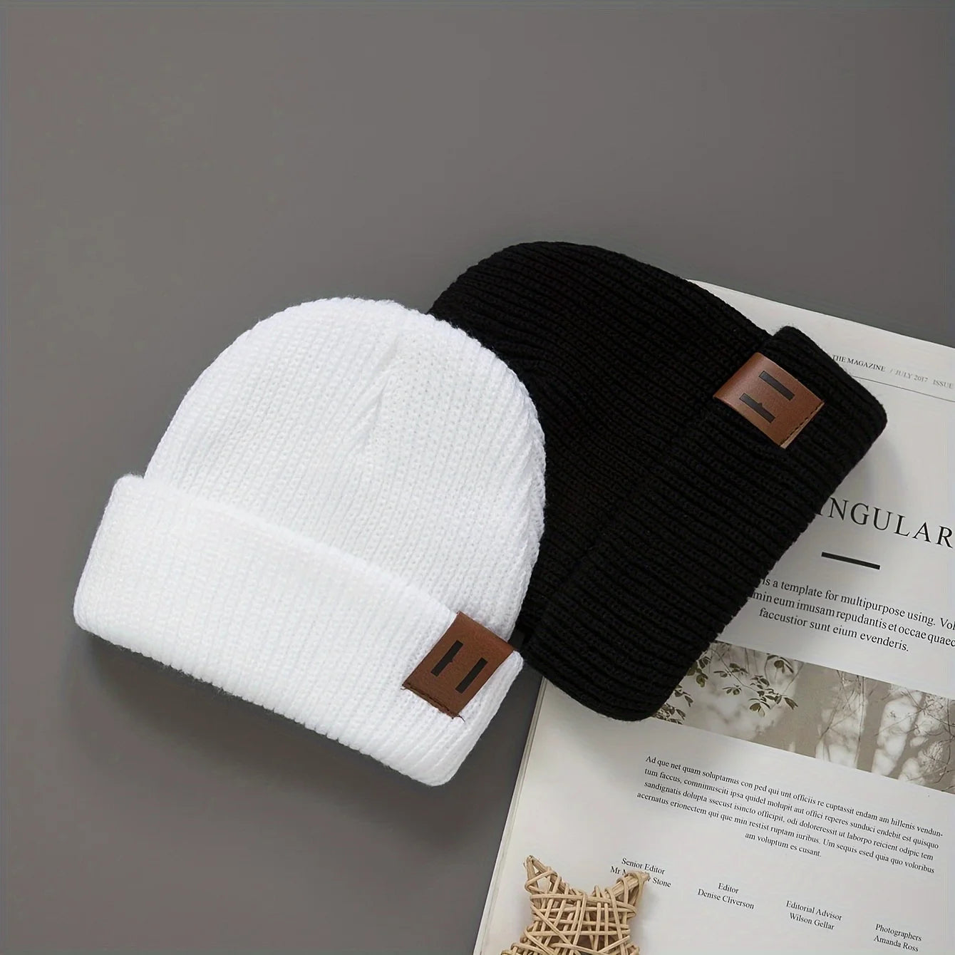 1/2/3pcs soft knitted newborn baby hat striped pattern elastic band suitable for stretching lightweight and warm winter baby hat