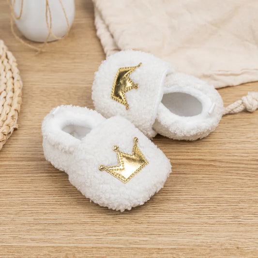 Winter Crown Hairy Baby Cotton Shoes Sneakers Baby Shoes Cotton Boots Baby Shoes 0-1 Years Old