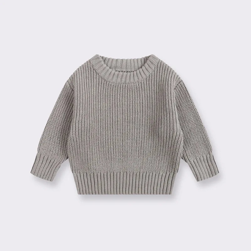 Baby Sweater Round Neck Boys Pullover Girls Spring and Autumn Winter Baby Base Knitted Sweater Children Base Sweater