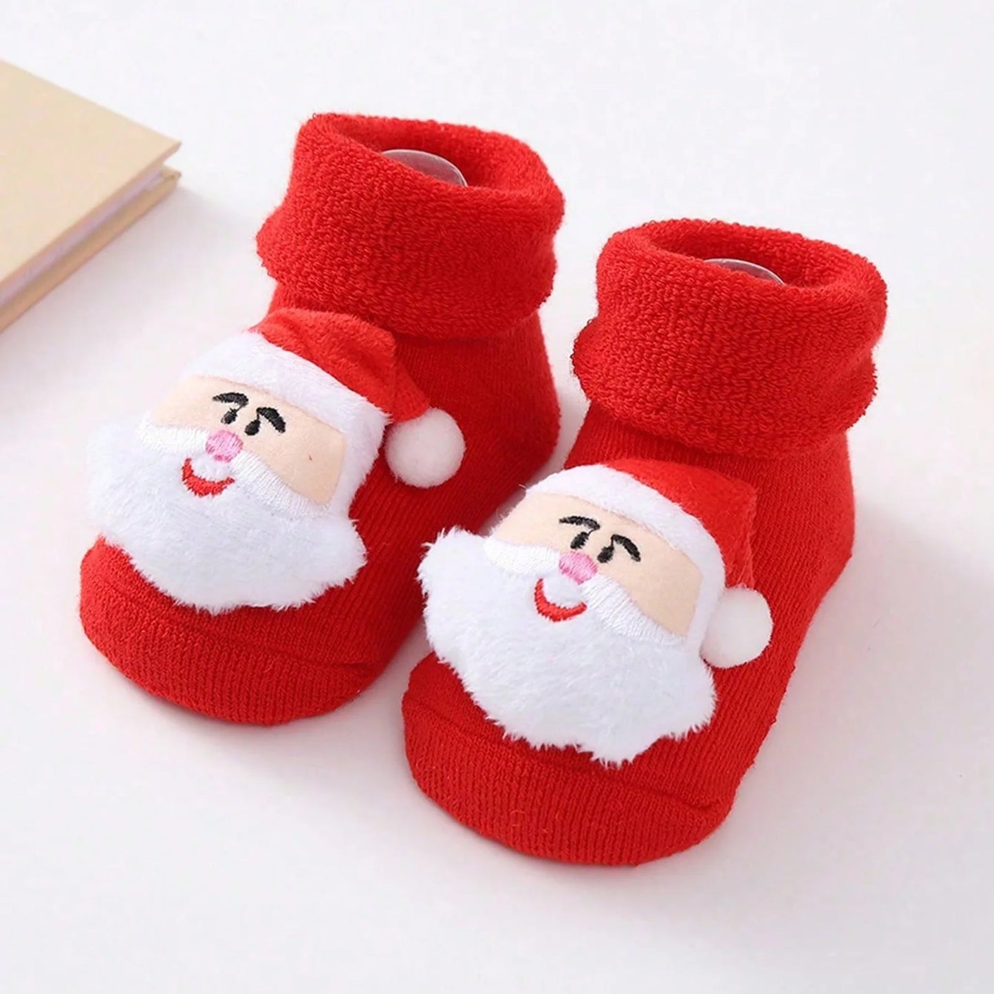 Cute Santa Claus Doll Knitted Baby Socks Newborn Toddler Soft Snowman Deer Warm Floor Socks Girls Infant Boys Mid Socks New