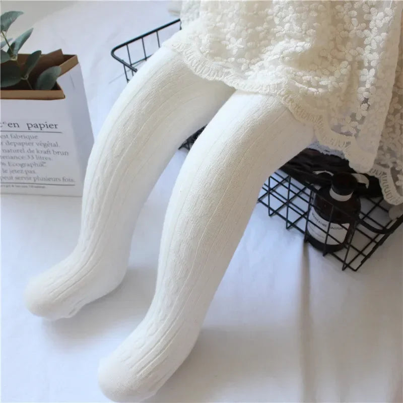 Spring Knitted Baby Pantyhose for Girls Children Twist Bottom Toddler Kid Girl Ribbed Stockings Baby Girl Socks Kids Leggings