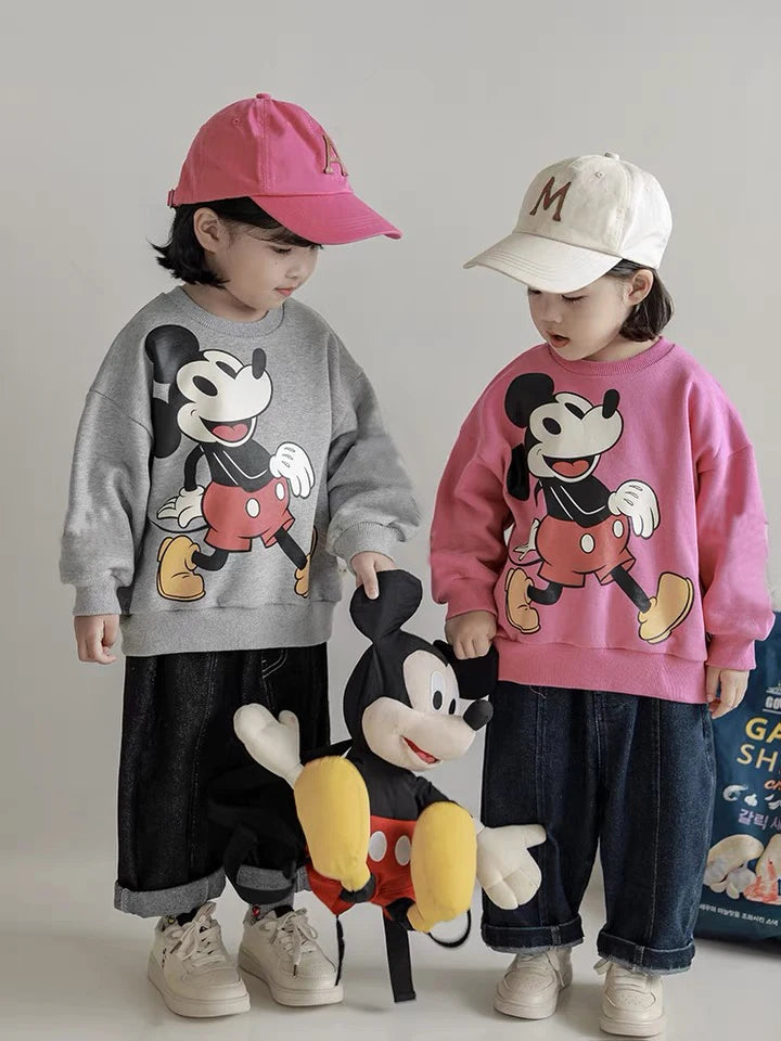 Disney Baby Sweatshirts Kids Toddler Girl Clothes Boy Sports Casual Clothing set Hoodies Infant Tops Mickey Long Sleeve T-shirt
