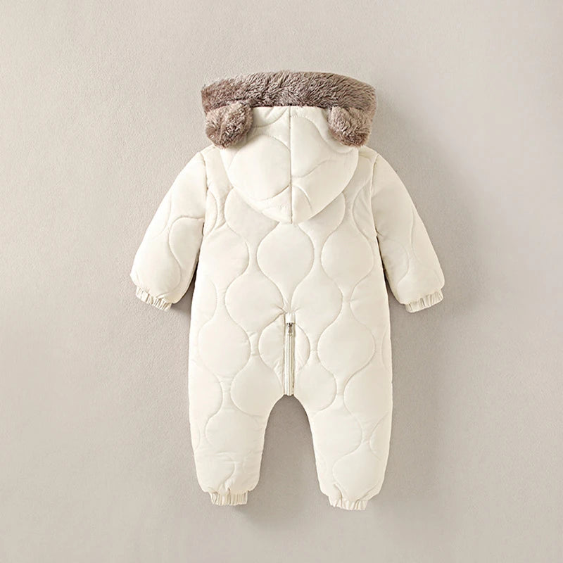2025 New born Baby Girl clothes Winter Snowsuit Plus Velvet clothing Boys Jumpsuit 0-3 Years Romper boy Overalls Toddler Coat