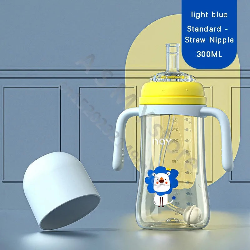 PPSU baby bottle/baby learning cup/baby duck pacifier cup/water cup/newborn bottle/240ML/300ML Large Capacity Milk Bottle