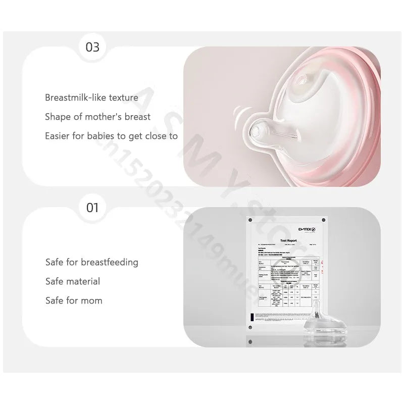 Anti-flatulence newborn glass bottle / wide mouth eccentric nipple anti-breastfeeding bottle / 150ML210ML glass bottle