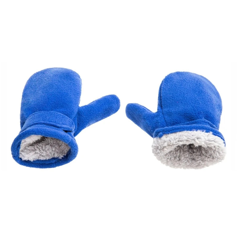 Toddler Infant Winter Mittens Lined with Fleece Easy-on Baby Boy Girls Warm Thick Children Windproof Gloves Outdoor Hand Warmers