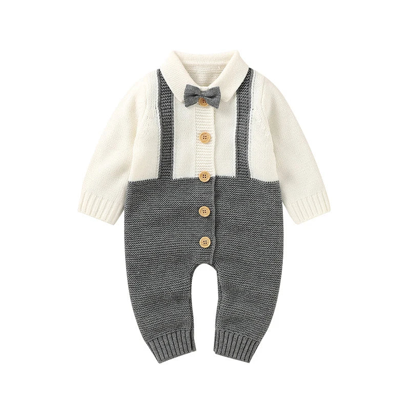 0-24M Newborn Baby Romper Shoes Gloves Set Knit Girl Boy Jumpsuit Boot Mitten Solid Toddler Infant Long Sleeve Knit Clothing