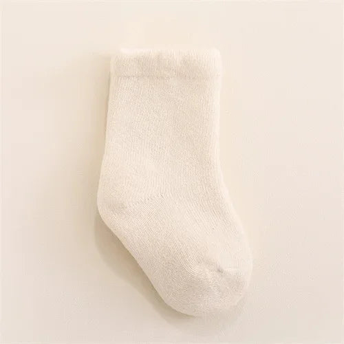 New Winter Thick Terry Cotton Socks For Girls Boys 0-3Yrs Newborn Baby Solid Socks Infant Toddler Daily Wear Keep Warm In Home