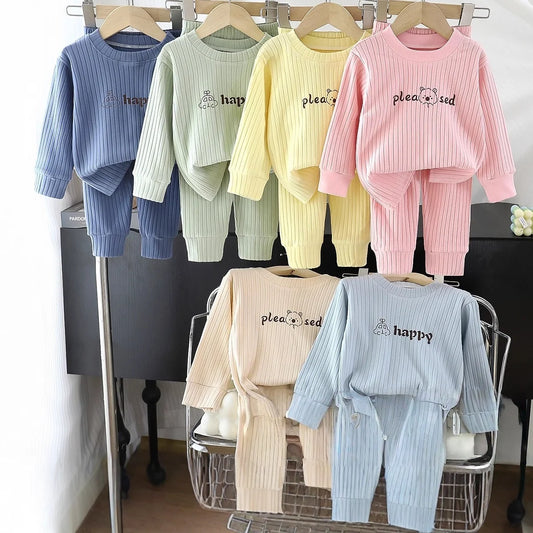 Kids Cartoon Pajamas 2pcs/set for Boys Girls Home Wear Kids Casual Sleepwear Long Sleeve Pajamas Bottoms Suit Cute Gifts