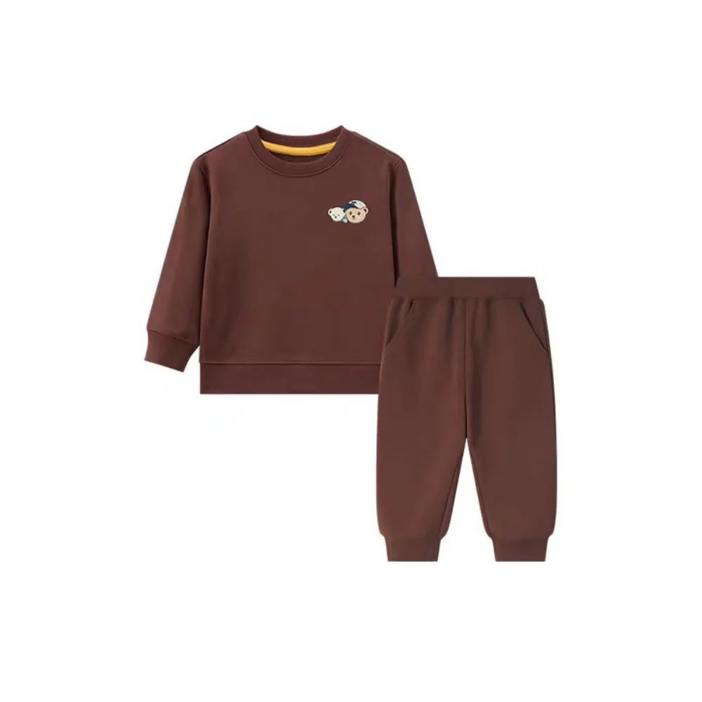 Winter Toddler Baby Boy Girl Clothing Sets 0-5Y Thick Kids Sweatshirt Clothes Baby Girl Fleece Pullover Tops+ Pant Suits Autumn