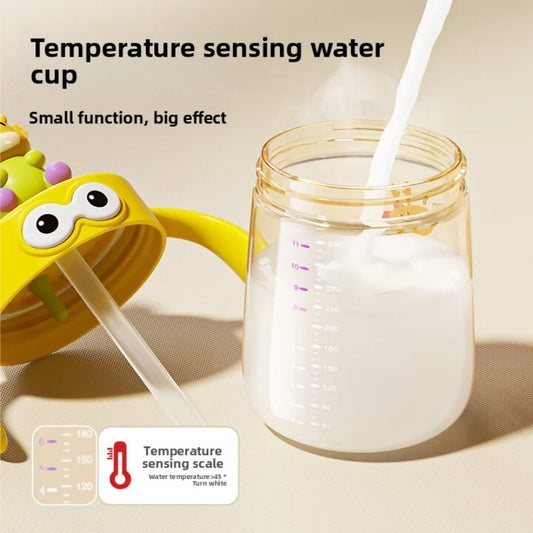 For 1-3Y Anti Choking Baby Bottle PPSU Safe Material Water Cup 240ML Baby Straight Straw Learning Drink Cup Kids Water Bottles