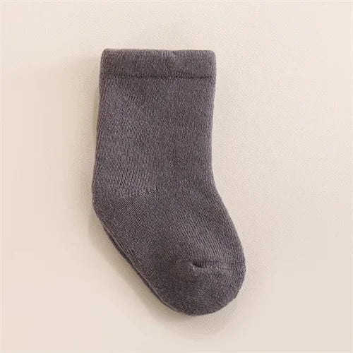 New Winter Thick Terry Cotton Socks For Girls Boys 0-3Yrs Newborn Baby Solid Socks Infant Toddler Daily Wear Keep Warm In Home