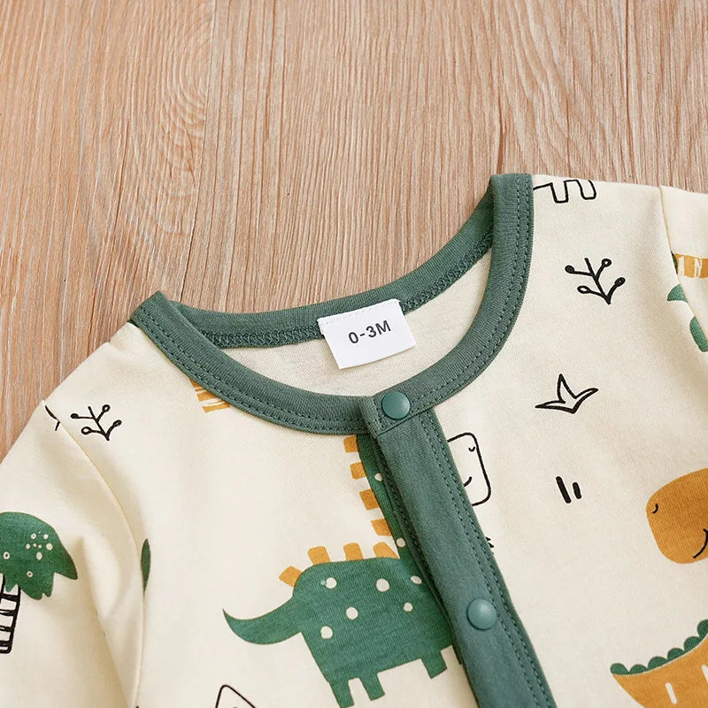 Newborn Baby Boys Infant Outfit Clothes Toddler Jumpsuit Costume Romper Onesie Long Sleeve Print Clothes Spring and Autumn Girls