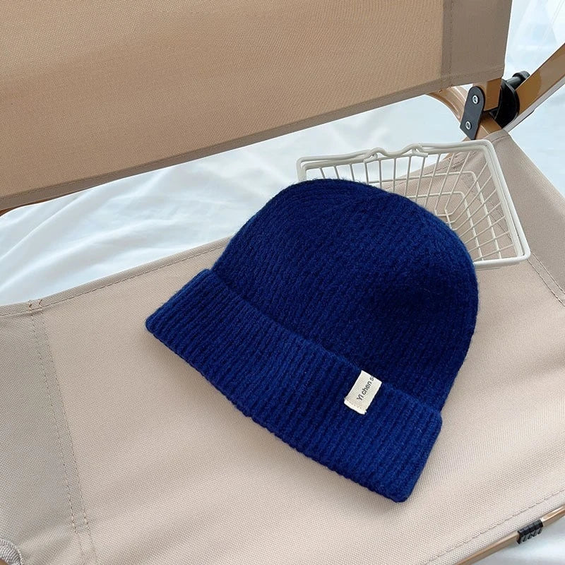 Kids Knitted Beanie Korean Style Wool Blend Baby Winter Warm Cap Boys Girls Fashion Pullover Unisex Thermal