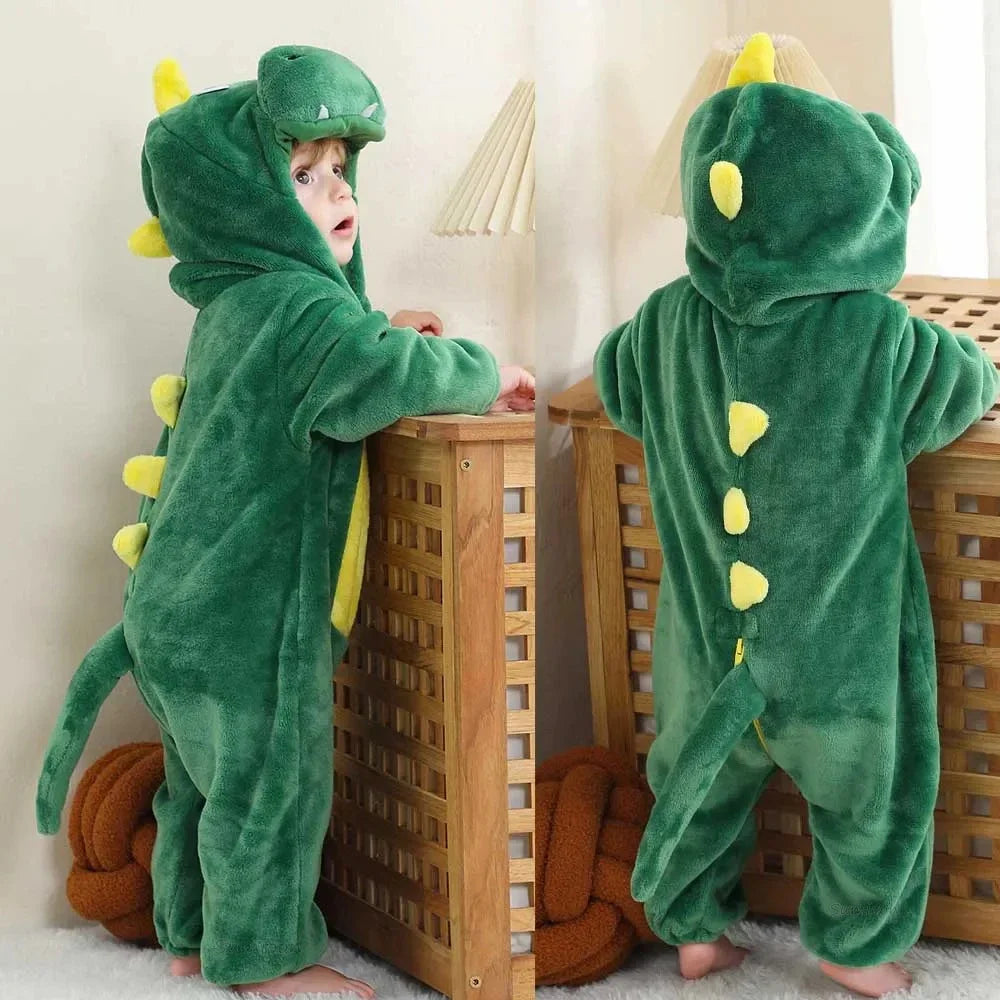 Newborn Kids Monkey Kigurumi Pajamas Winter Thick Baby Blanket Slppers Toddler Infant Clothes Hooded Animal Pyjamas Sleepwear