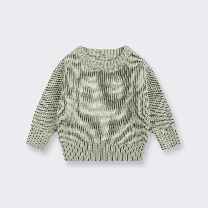 Baby Sweater Round Neck Boys Pullover Girls Spring and Autumn Winter Baby Base Knitted Sweater Children Base Sweater