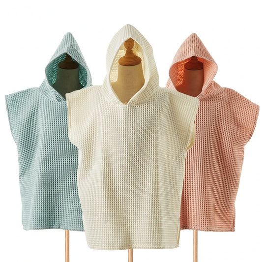 Baby Bath Towel Cotton Waffle Hooded Towel Boys Girls Beach Towel Baby Cape Blanket Children's Bathrobe Infant Babys Stuff
