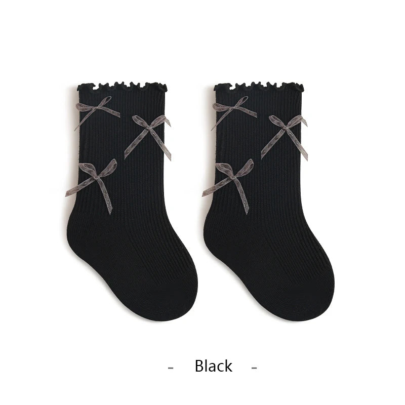 1/3/5 Pairs Newborn Baby Socks For Girls Cotton Infant Girls Sock Princess Bow Toddler Baby Girls Socks