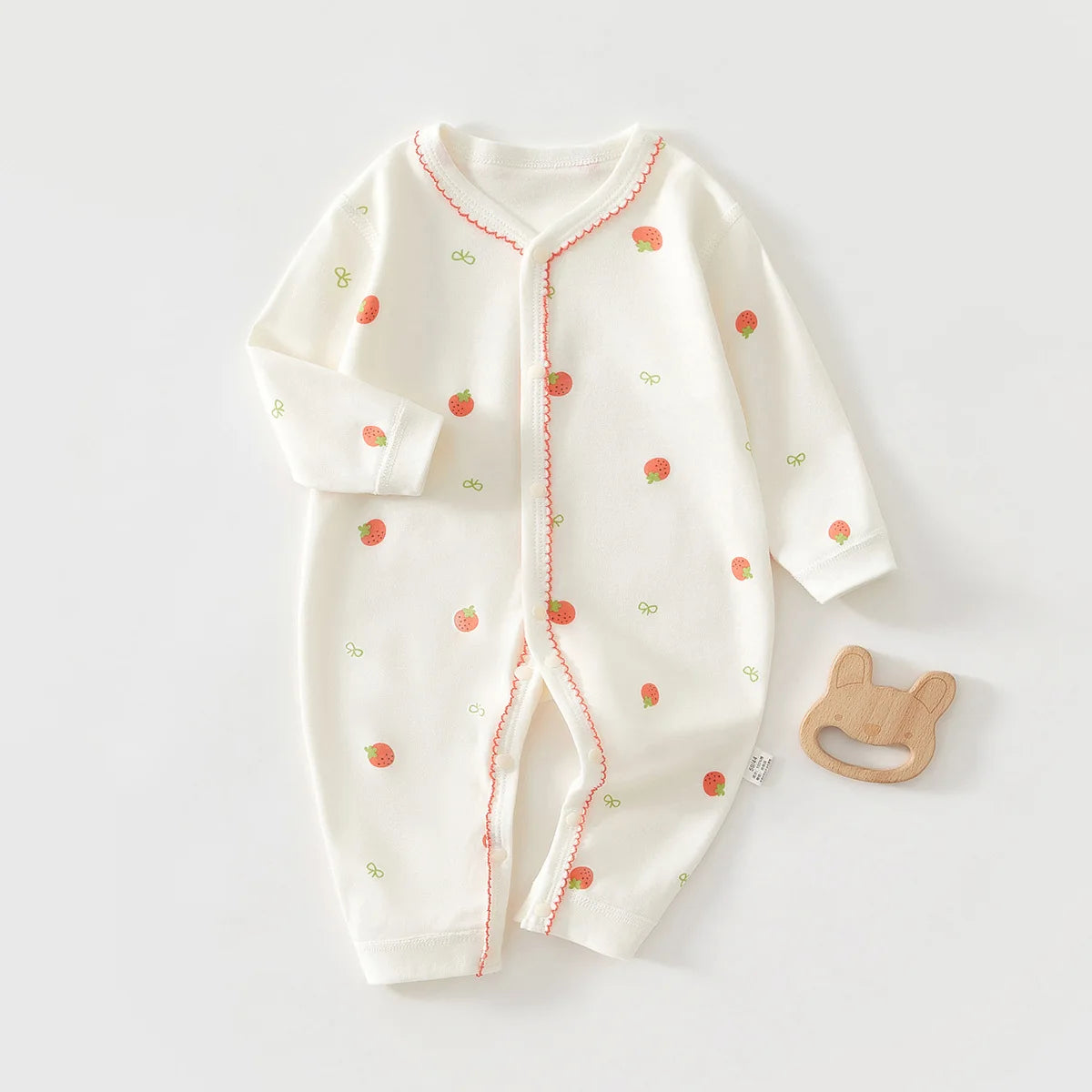 AYNIGIELL Newborn Baby Jumpsuit Spring and Autumn Pure Cotton Boneless Hoodie 0-18 Months Newborn Baby Suit Baby Girl Onesie