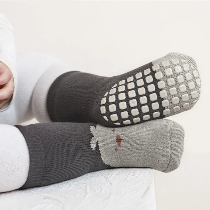 3 Pairs/Lot Baby Floor Socks Winter Thick Warm Kids Tube Sock Indoor Non-Slip Glue Toddler Socks For Boys And Girls