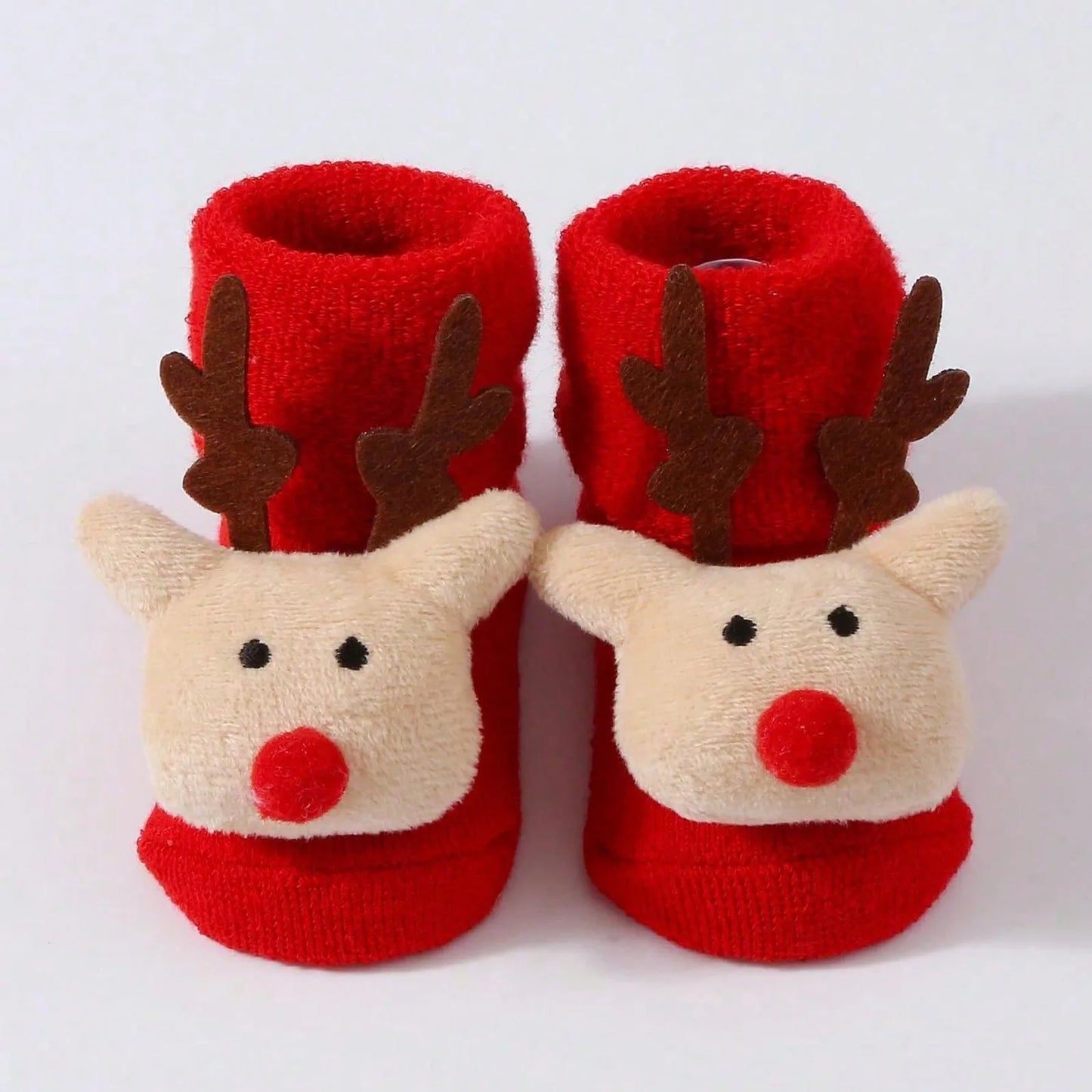 Cute Santa Claus Doll Knitted Baby Socks Newborn Toddler Soft Snowman Deer Warm Floor Socks Girls Infant Boys Mid Socks New