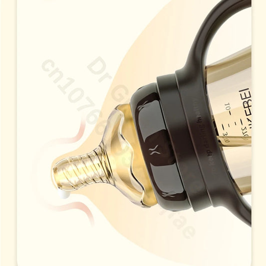 Baby bottle imitation breastmilk newborn baby wide-caliber PP bottle with handle baby straw bottle
