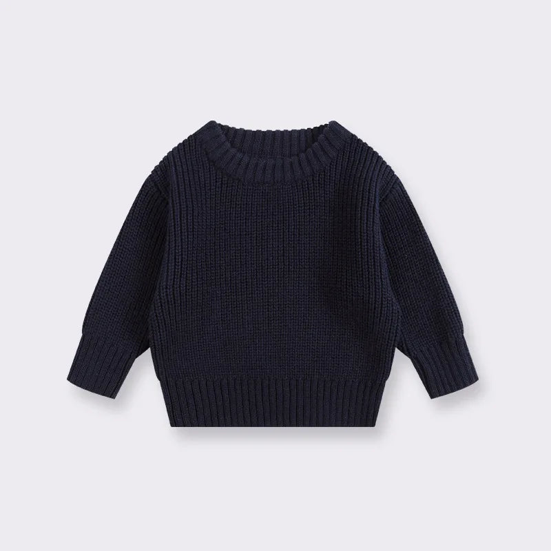 Baby Sweater Round Neck Boys Pullover Girls Spring and Autumn Winter Baby Base Knitted Sweater Children Base Sweater