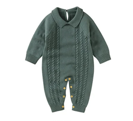 0-24M Newborn Baby Romper Shoes Gloves Set Knit Girl Boy Jumpsuit Boot Mitten Solid Toddler Infant Long Sleeve Knit Clothing