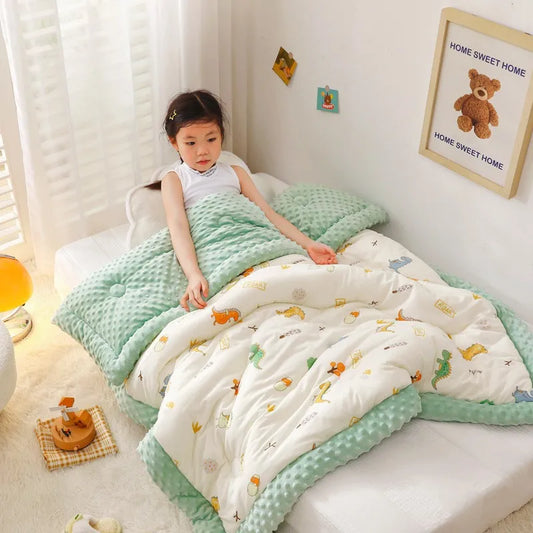 Winter Warm Baby Quilt Comforter Quilted Blanket Summer Soft Nap Cover Bed Thick Blanket Newborn Infant Swaddle Wrap Bedding