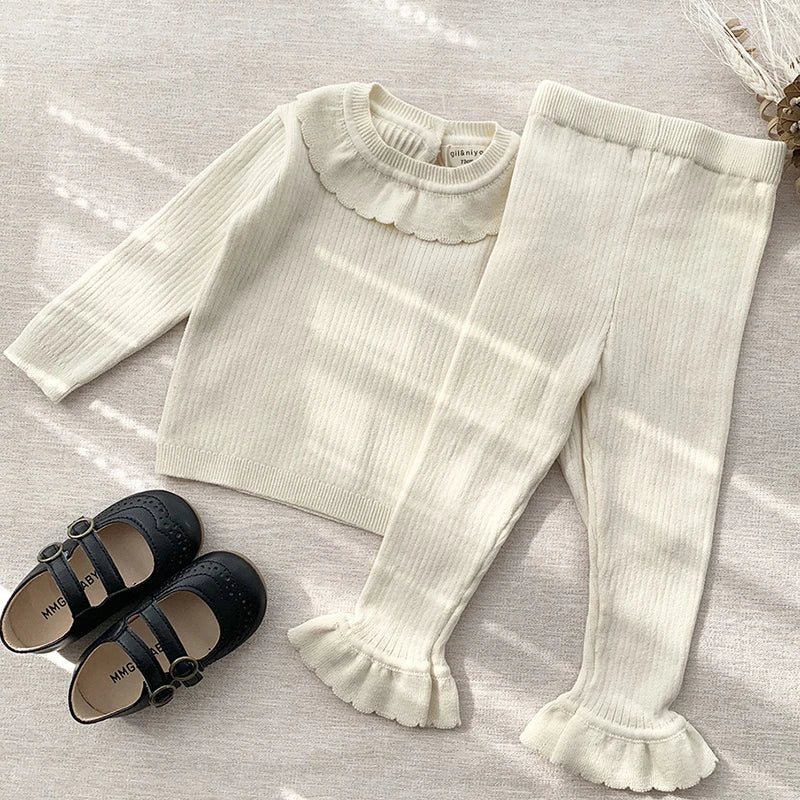 0-4Y Toddler Girls Boys Knit Suit Autumn Children Clothing Boys Girls Baby Knit Sweater Cardigan + Shorts Suit Baby Clothes Suit