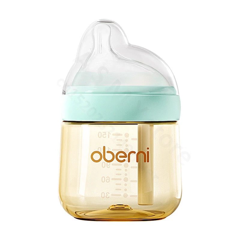 Anti-flatulence newborn glass bottle / wide mouth eccentric nipple anti-breastfeeding bottle / 150ML210ML glass bottle