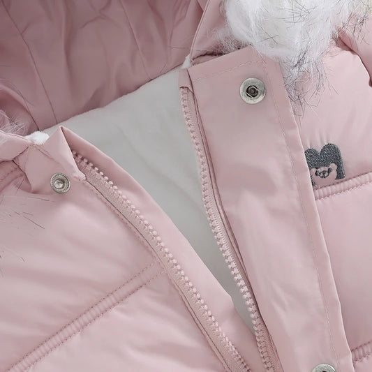 Citgeett Winter Infant Baby Boys Girls Coat Romper Warm Outwear Hooded Puffer Jacket Footie Jumpsuit Fall Clothes
