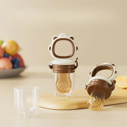 New Mould Fruit & Vegetable Feeder with Silicone Mesh Cartoon Lion Food Feeder Juice Feeding Teething Utensils Baby Items