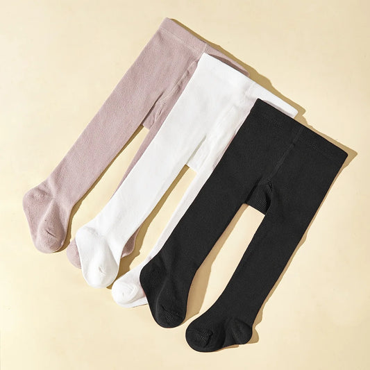3PCS/lot Baby Autumn Winter Soft Tights Newborn Toddler Kid Girl Stockings Cotton Warm Elastic Pantyhose Solid Tights
