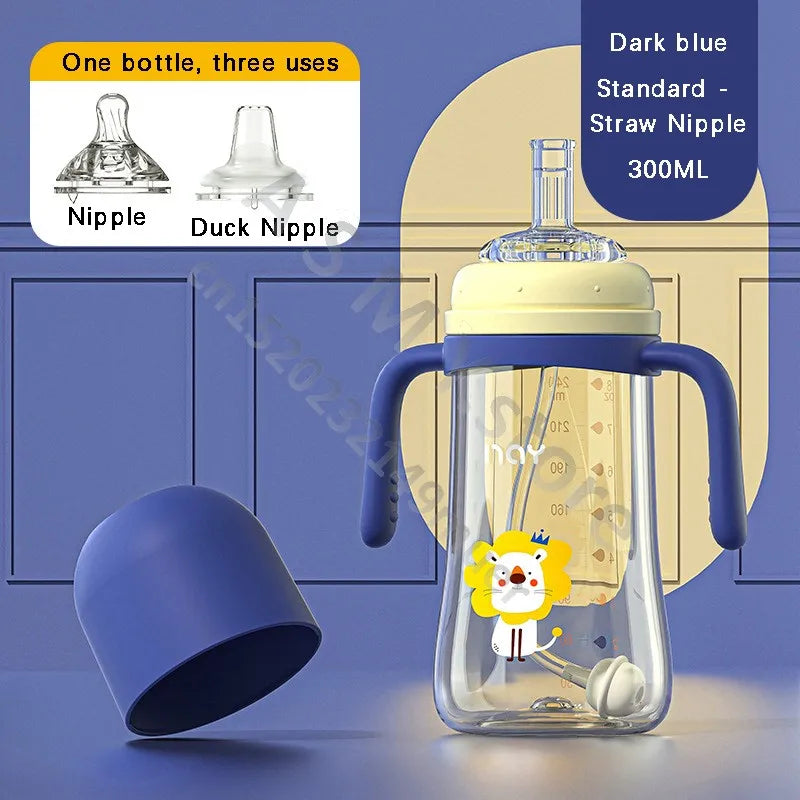 PPSU baby bottle/baby learning cup/baby duck pacifier cup/water cup/newborn bottle/240ML/300ML Large Capacity Milk Bottle
