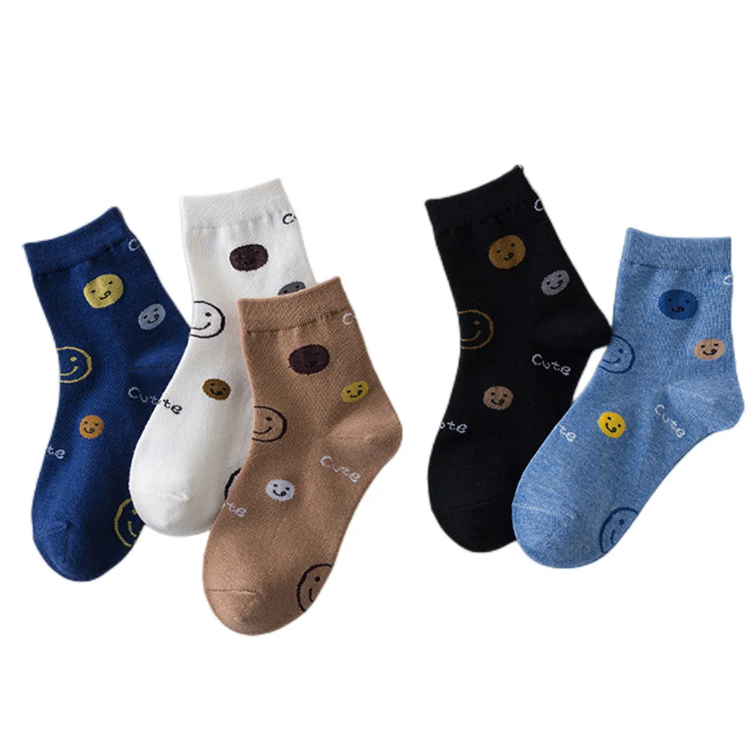 5Pairs Children's Socks Spring And Autumn Cotton Car Cartoon Boy's Socks Kids Sports Socks  Boys Girls Quality Breathable Socks